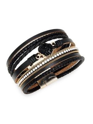 Design Lab Beaded Multi-row Bangle Bracelet