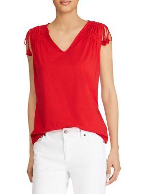 Lauren Ralph Lauren Tassel-tie Jersey Top