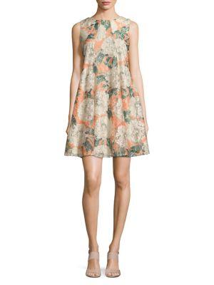 Gabby Skye Floral Lace Shift Dress