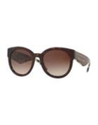 Burberry Be 4260 54mm Round Sunglasses