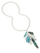 Lord Taylor Santa Fe Crystal, Turquoise And Abalone Y-necklace