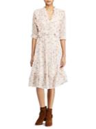 Polo Ralph Lauren Floral Ruffle Fit-and-flare Dress