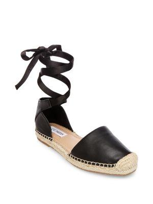 Steve Madden Roses Leather Espadrilles