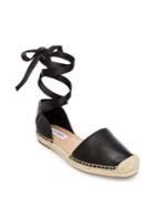 Steve Madden Roses Leather Espadrilles
