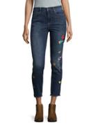 Free People Embroidered Bird Jeans