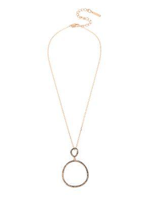Kenneth Cole New York Power Of The Flower Crystal Double Drop Pendant Necklace