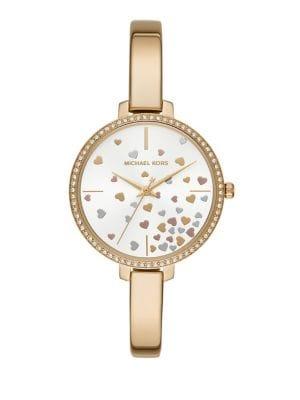 Michael Kors Jaryn Three-hand Goldtone Stainless Steel Watch