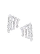 Nadri Cobblestones Crystal Fringe Earrings