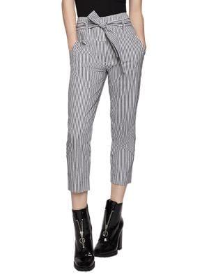 Bcbgeneration Railroad Stripe Cotton Cropped Pants