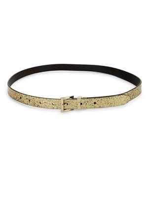 Kate Spade New York Reversible Glitter Leather Belt