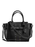 Coach Swagger Studded Leather Satchel