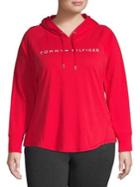 Tommy Hilfiger Plus Logo Cotton Blend Hoodie