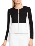 Vince Camuto Collarless Colorblocked Jacket