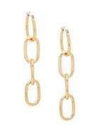 Design Lab 2-pair Gold-plated Chainlink Drop Earrings