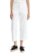 Polo Ralph Lauren Cropped Twill Cotton Wide-leg Pants