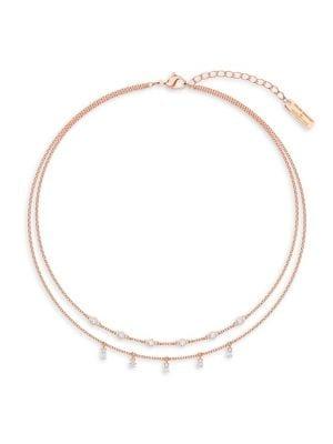 Swarovski X Penelope Cruz Moonsun Rose Goldtone & Swarovski Crystal Two-row Necklace