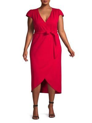 Quiz Curve Plus Marc Wrap Dress