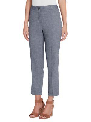 Tahari Arthur S. Levine Cropped Chambray Pants