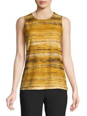 Kasper Textured Roundneck Tank Top