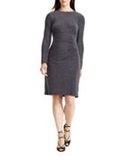Lauren Ralph Lauren Long Sleeve Metallic Jacquard Sheath Dress