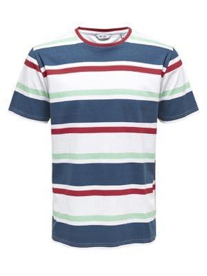 Only And Sons Striped Short-sleeve Cotton Tee