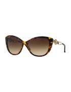 Versace 57mm Gradient Cat-eye Sunglasses