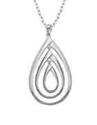 Lord & Taylor High Polished Tiered Teardrop Pendant Necklace