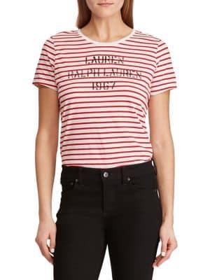 Lauren Ralph Lauren Logo Striped Tee