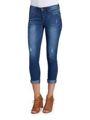 Democracy Distressed Skinny Ankle Jeans