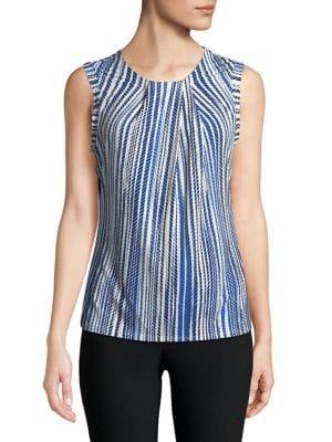 Karl Lagerfeld Paris Striped Sleeveless Top