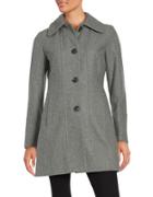 Anne Klein Wool-blend Button-front Coat