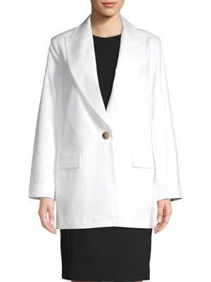 Sfw One-button Linen-blend Blazer