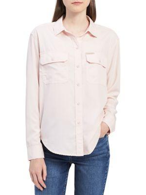 Calvin Klein Jeans Suede Button-down Shirt