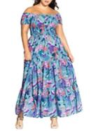 City Chic Plus Mystery Floral Maxi Dress