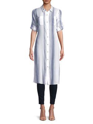 Calvin Klein Striped Cotton Shirtdress