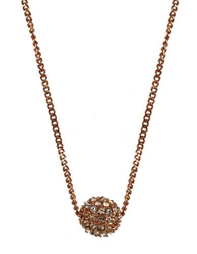 Givenchy Rose Gold Plated And Crystal Fireball Necklace