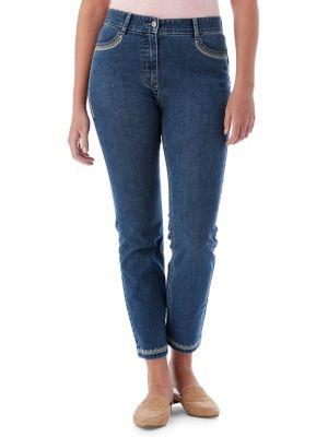 Olsen Mona Slim Embroidered Jeans