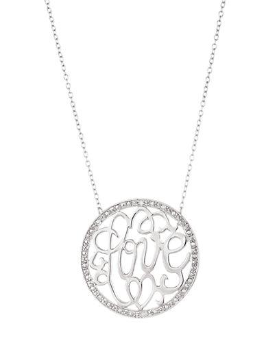 Lord & Taylor Sterling Silver Love Pendant Necklace