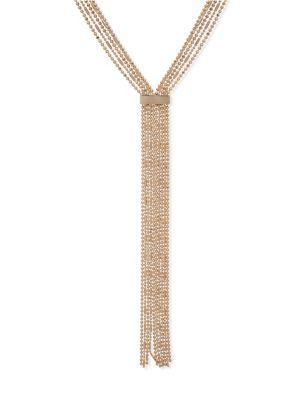 Anne Klein Crystal Multi-strand Chain Necklace