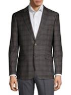 Tommy Hilfiger Classic-fit Plaid Button Sportcoat