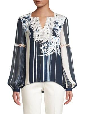 Elie Tahari Naydean Lace Blouse