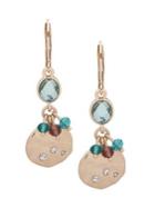 Lonna & Lilly Goldtone And Glass Stone Double Drop Earrings