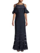 Tadashi Shoji Cold-shoulder Column Gown