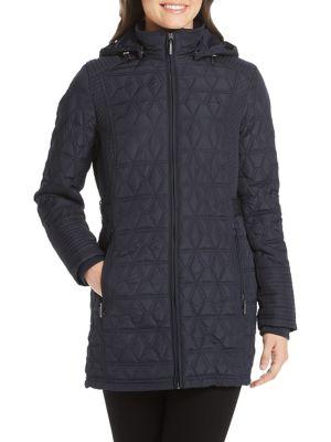 Weatherproof Faux Fur Lined Hooded Quilted Walker Jacket