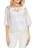 Vince Camuto Amalfi Breeze Floral Lace Bell-sleeve Blouse