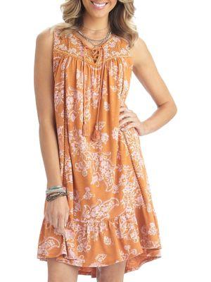Democracy Sleeveless Print Dress