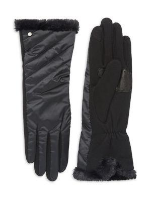 Lauren Ralph Lauren Quilted Faux-fur Gloves