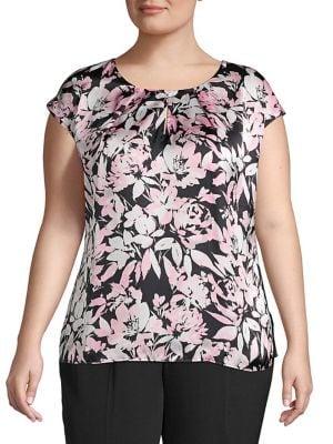 Kasper Sleeveless Floral Top