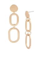 Bcbgeneration Future Femme Oval Link And Stick Mismatched Earrings