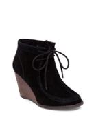 Lucky Brand Ysabel Suede Wedge Ankle Boots